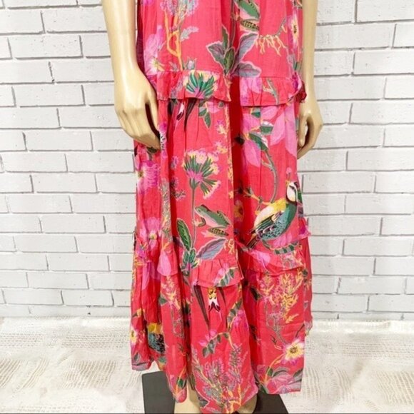 Banjanan‎ Iris Dress Woden Hedgerow Paradise Pink - Size Large - Picture 5 of 15